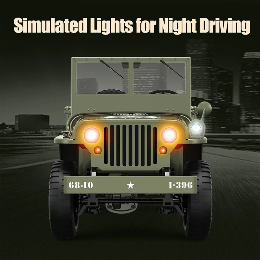 1:10 RC 2.4GHz Military 4x4 Jeep - Image 5
