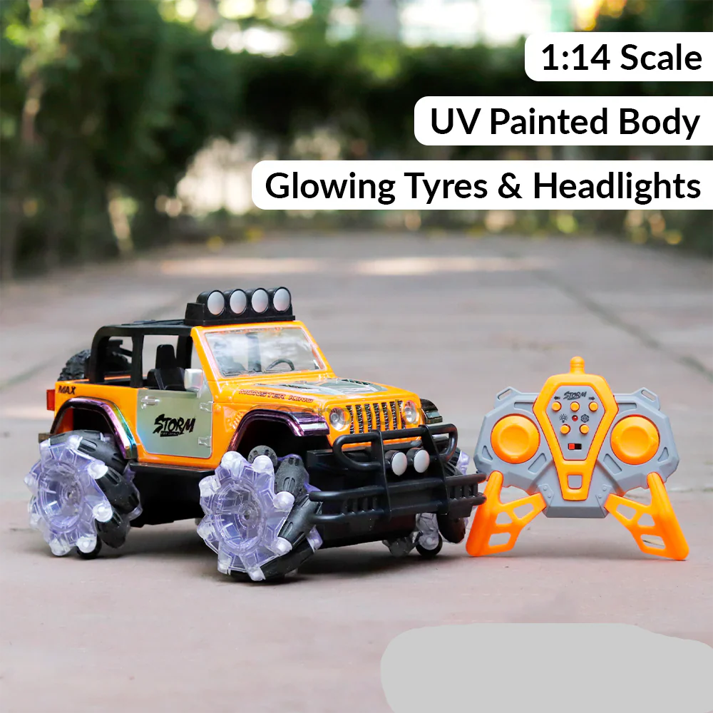1:14 RC 2.4G Storm Stunt Jeep With Colorful Lights - Image 3