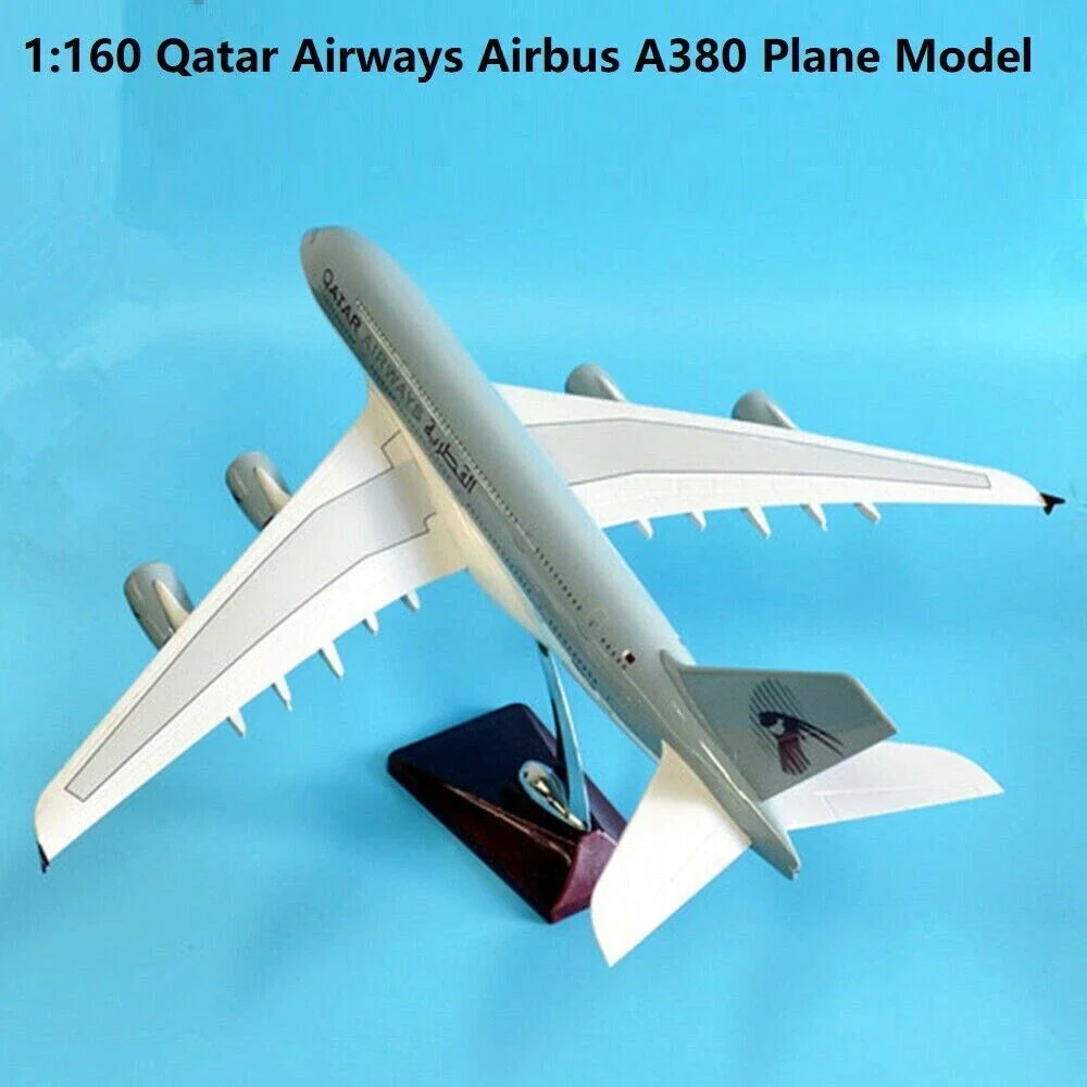 1:160 Diecast Qatar Airways A380 Plane Model - Image 4