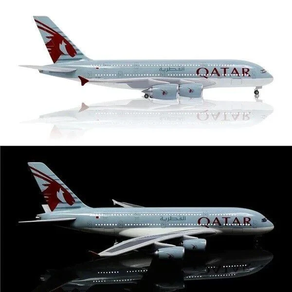 1:160 Diecast Qatar Airways A380 Plane Model - Image 6