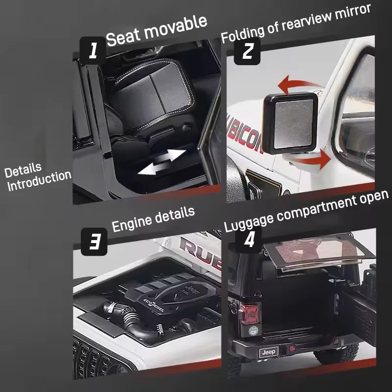 1:18 Diecast Rubicon Jeep Wrangler Model - Image 3
