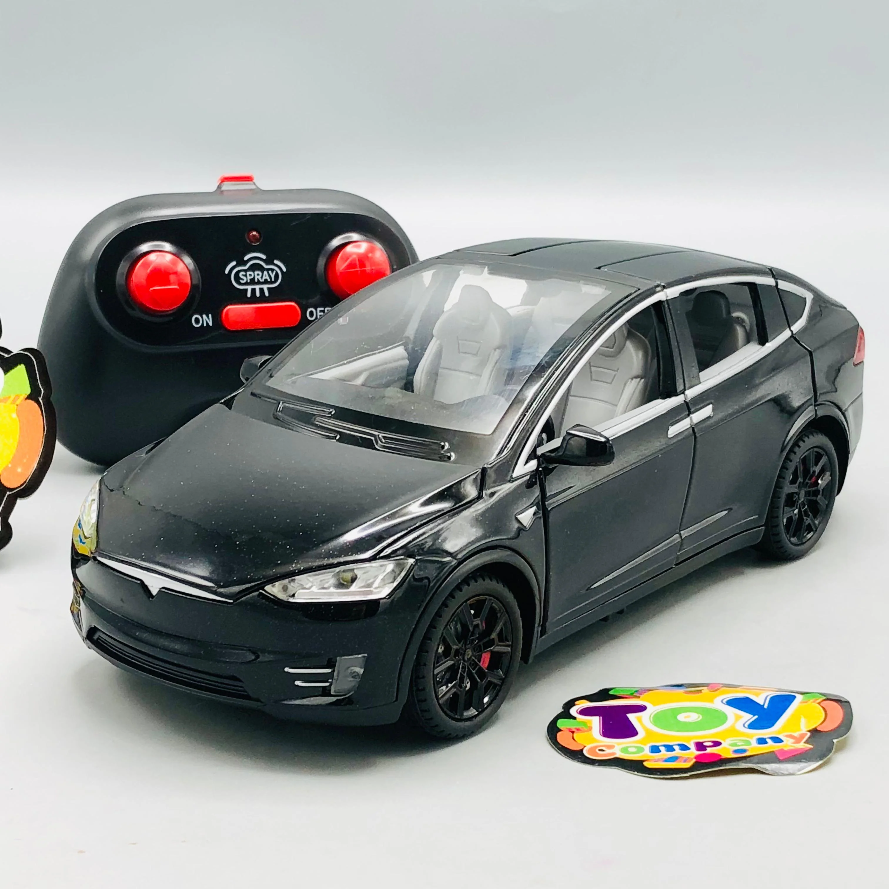 1:22 RC Diecast Tesla X Model Car With Smoke - Image 12