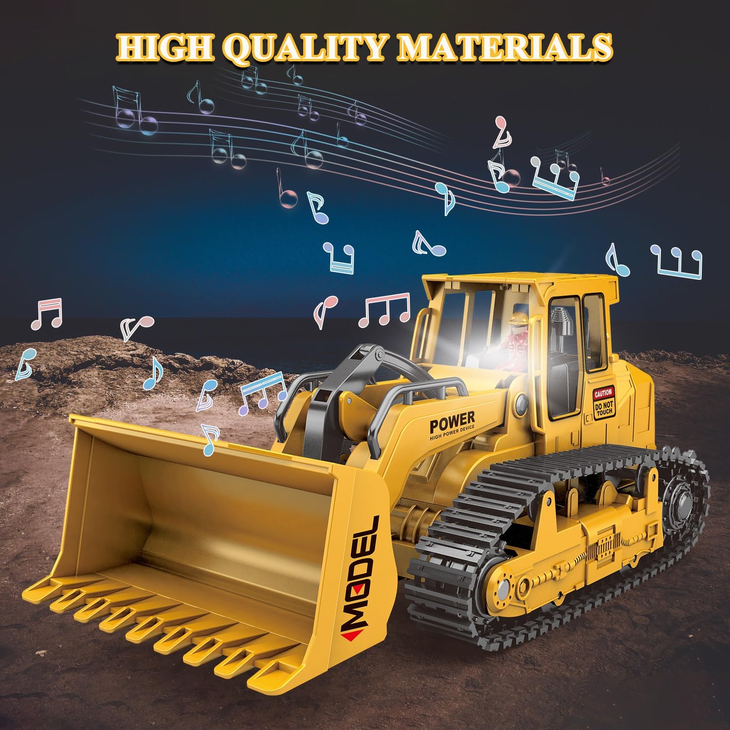 1:22 Remote Control Bulldozer With Lights - Image 12