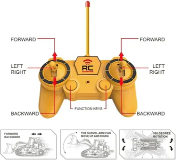 1:22 Remote Control Bulldozer With Lights - Image 6