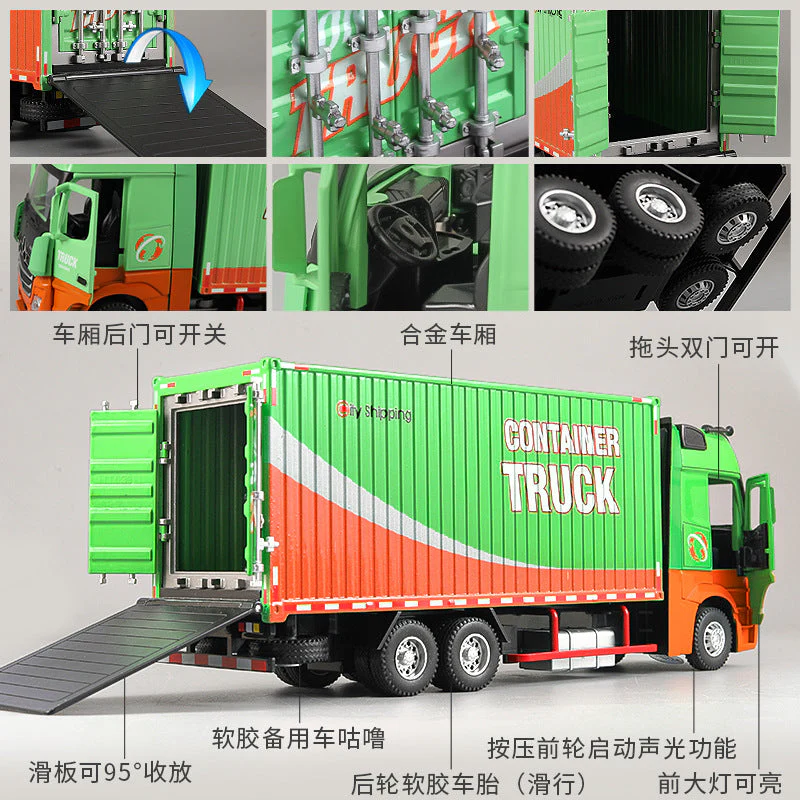 1:24 Diecast 1851 Edition Heavy Container Transport Truck - Image 3