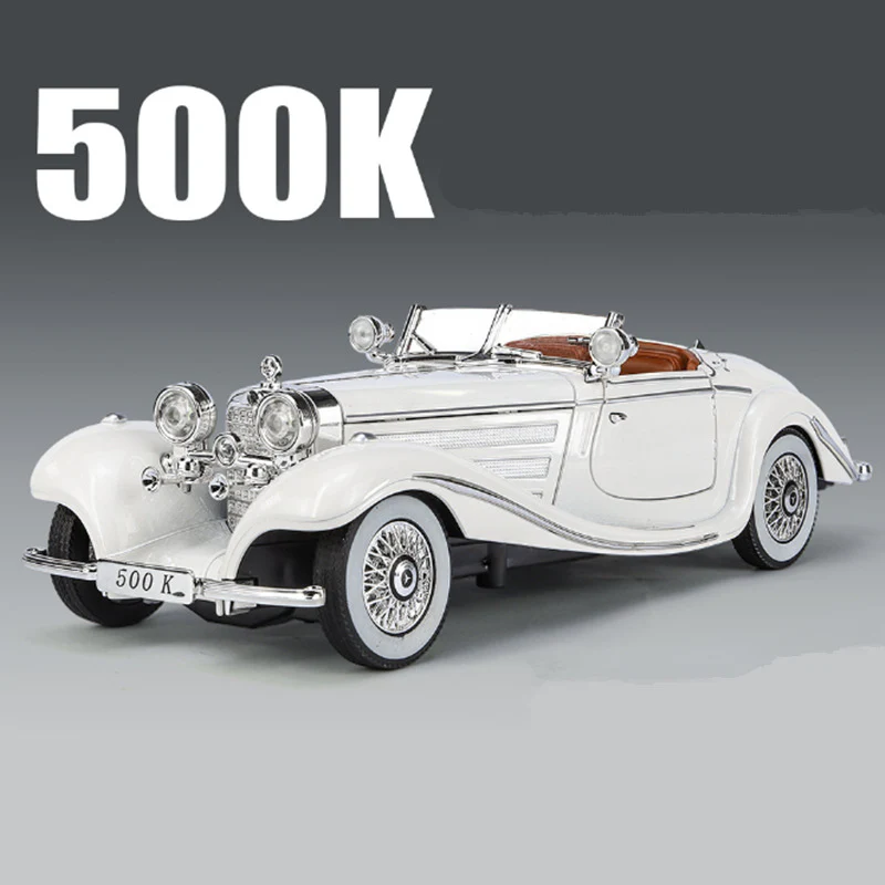 1:24 Diecast 1936 Mercedes Benz 500K Model Car With Smoke - Image 15