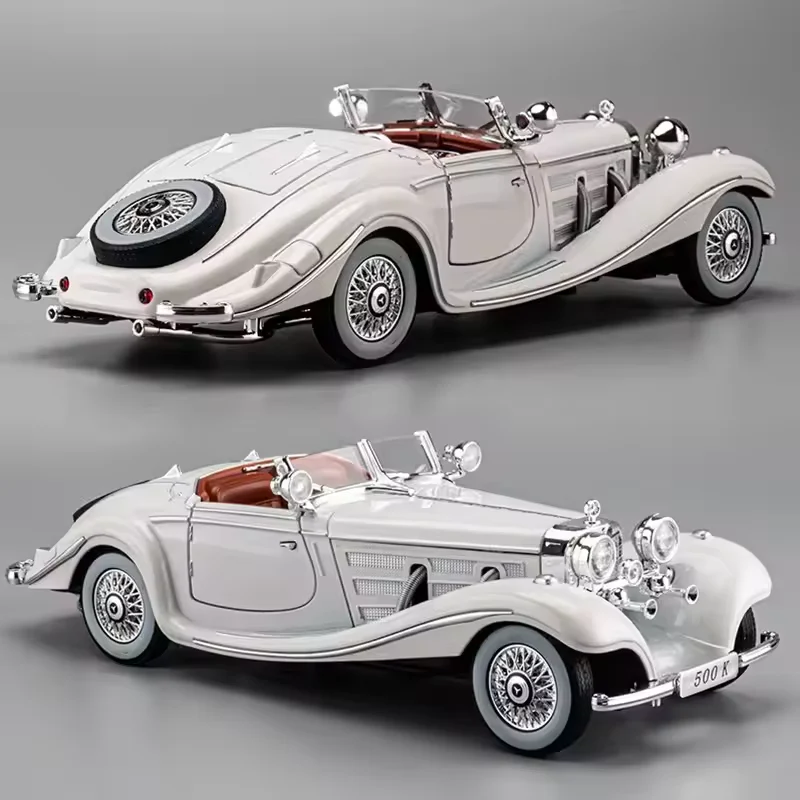 1:24 Diecast 1936 Mercedes Benz 500K Model Car With Smoke - Image 7