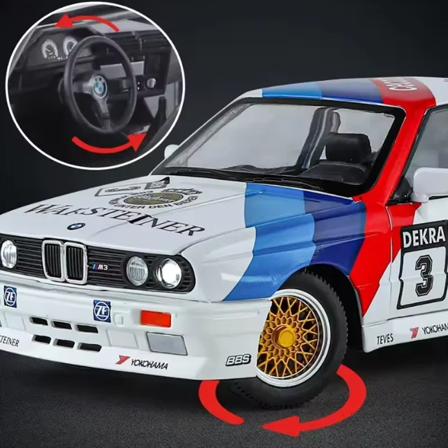 1:24 Diecast BMW M3 E30 Modified Model Car - Image 4