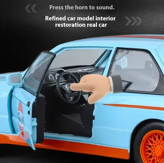 1:24 Diecast BMW M3 E30 Modified Model Car - Image 5