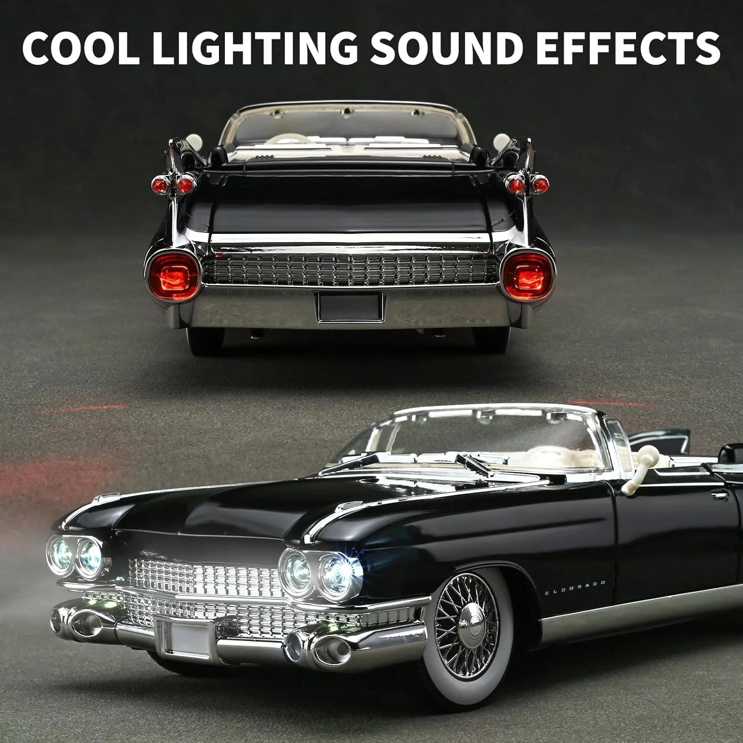 1:24 Diecast Cadillac Eldorado Model Car With Smoke - Image 2