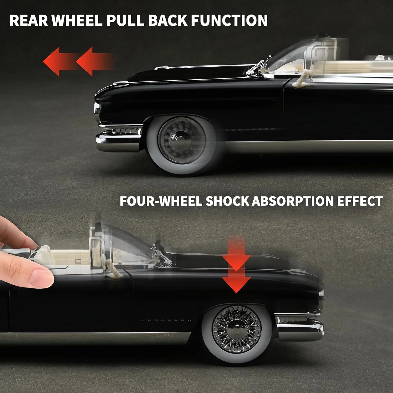 1:24 Diecast Cadillac Eldorado Model Car With Smoke - Image 3
