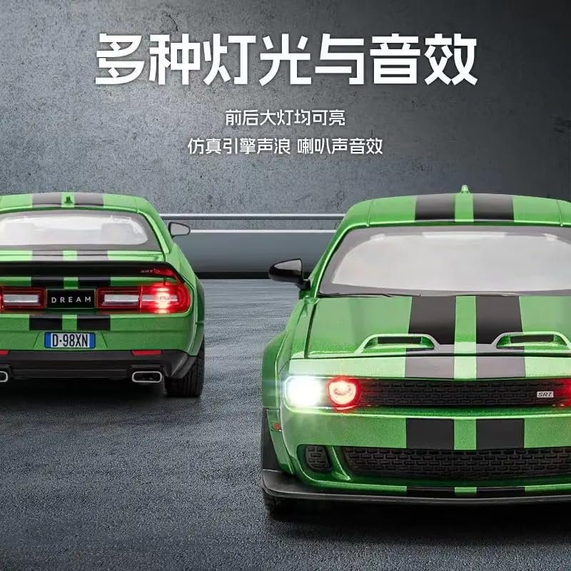 1:24 Diecast Dodge Challenger SRT Model Car - Image 3