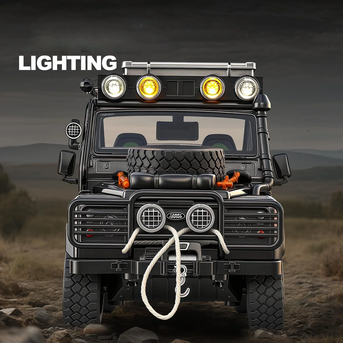 1:24 Diecast Land Rover Defender 110 Off-Road Model - Image 5