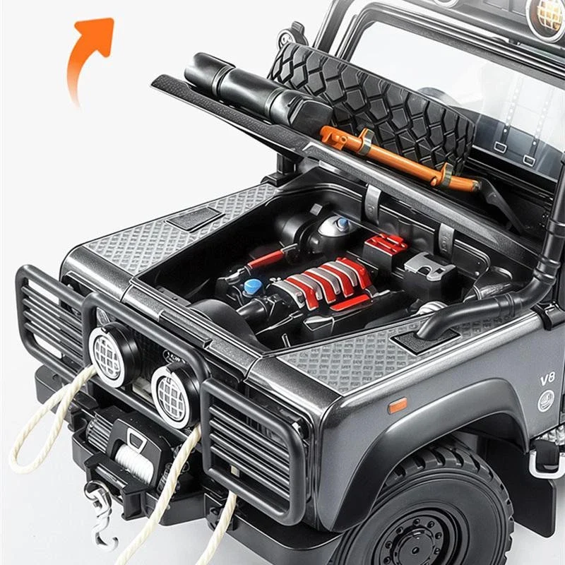 1:24 Diecast Land Rover Defender 110 Off-Road Model - Image 9