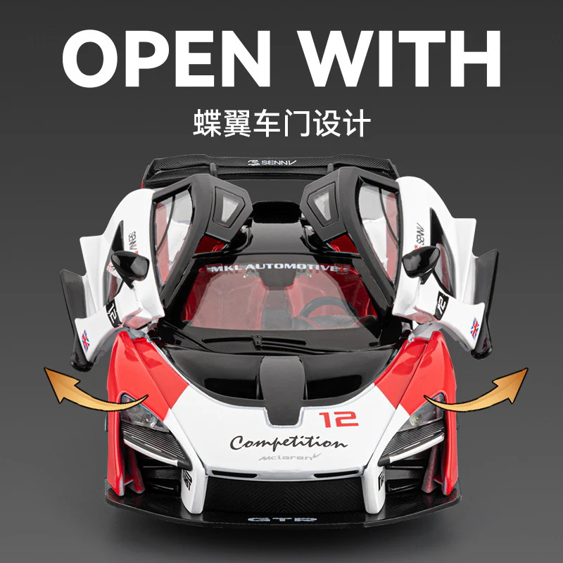 1:24 Diecast McLaren Senna GTR Model Car - Image 6