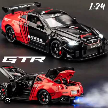1:24 Diecast Nissan GTR R35 Model Car With Smoke - Image 4