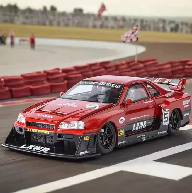 1:24 Diecast Nissan Skyline GTR-R34 S15 Model Car - Image 8
