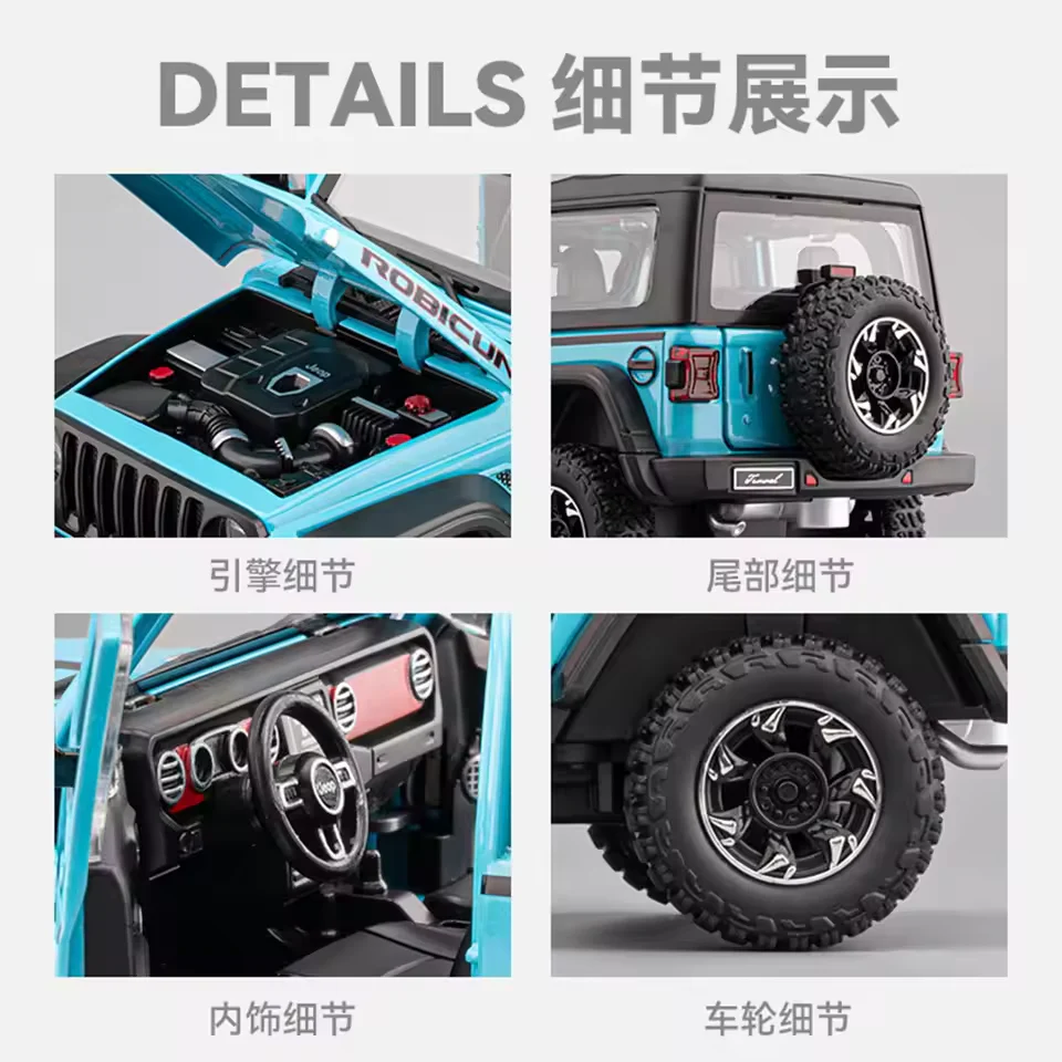 1:24 Diecast Rubicon Jeep Model - Image 5
