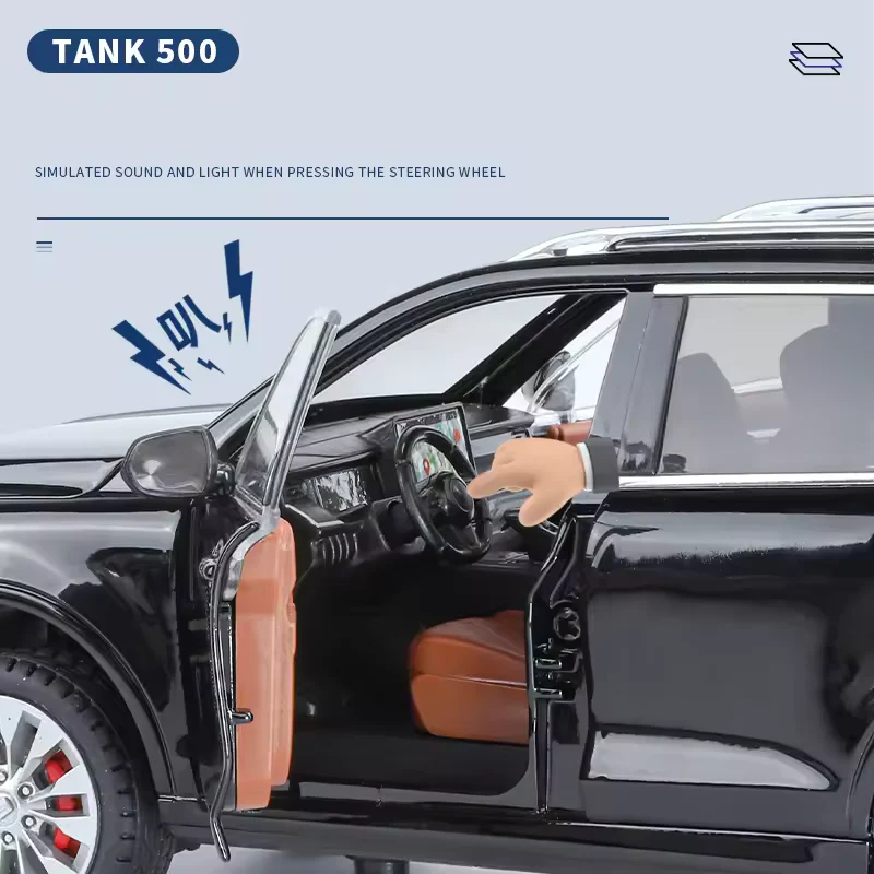 1:24 Diecast Tank 500 Hi4-T SUV Model Car - Image 4