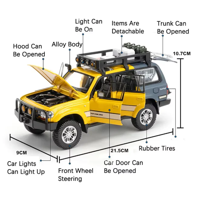1:24 Diecast Toyota Land Cruiser LC80 - Image 8