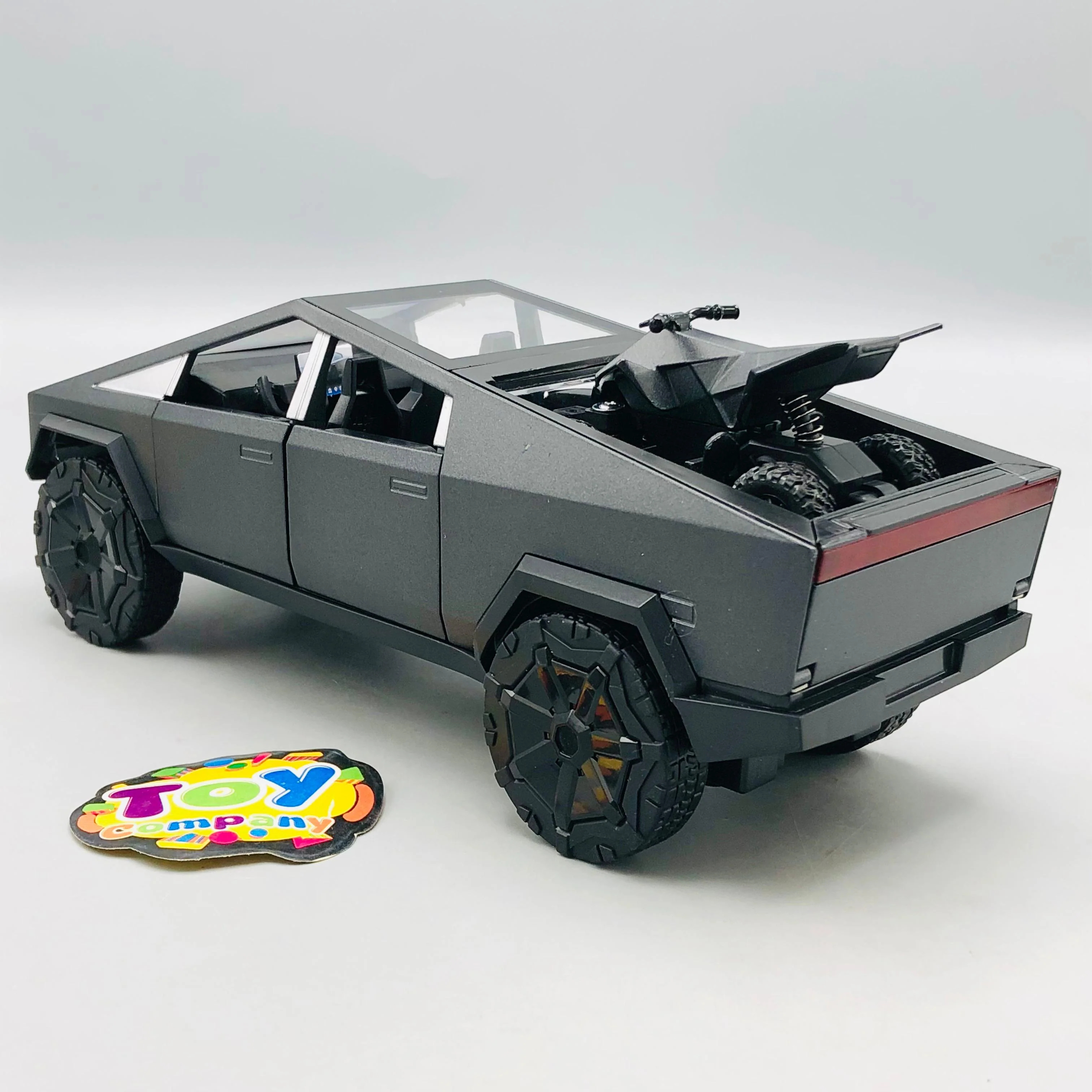 1:24 RC Diecast Tesla Model With Quad Bike - Image 12