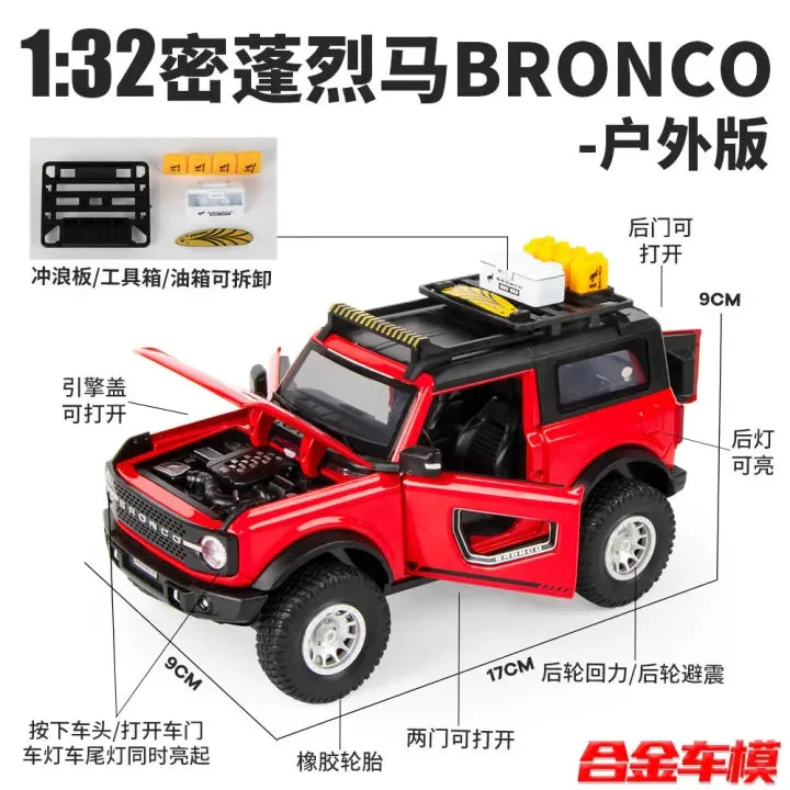 1:32 Diecast Ford Bronco Lima Model With Miniature - Image 6