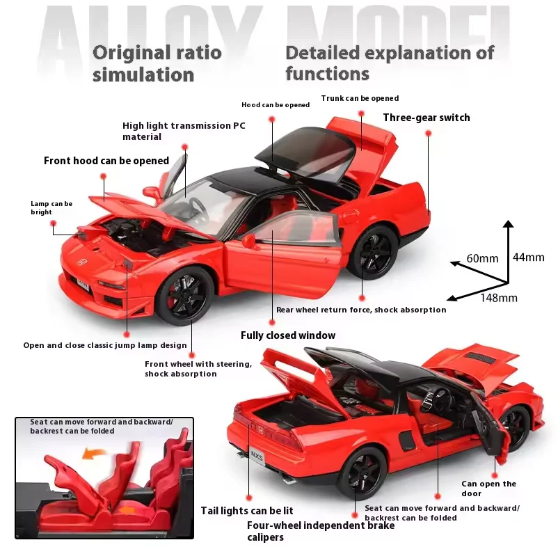 1:32 Diecast Honda Acura NSX Model Car - Image 5