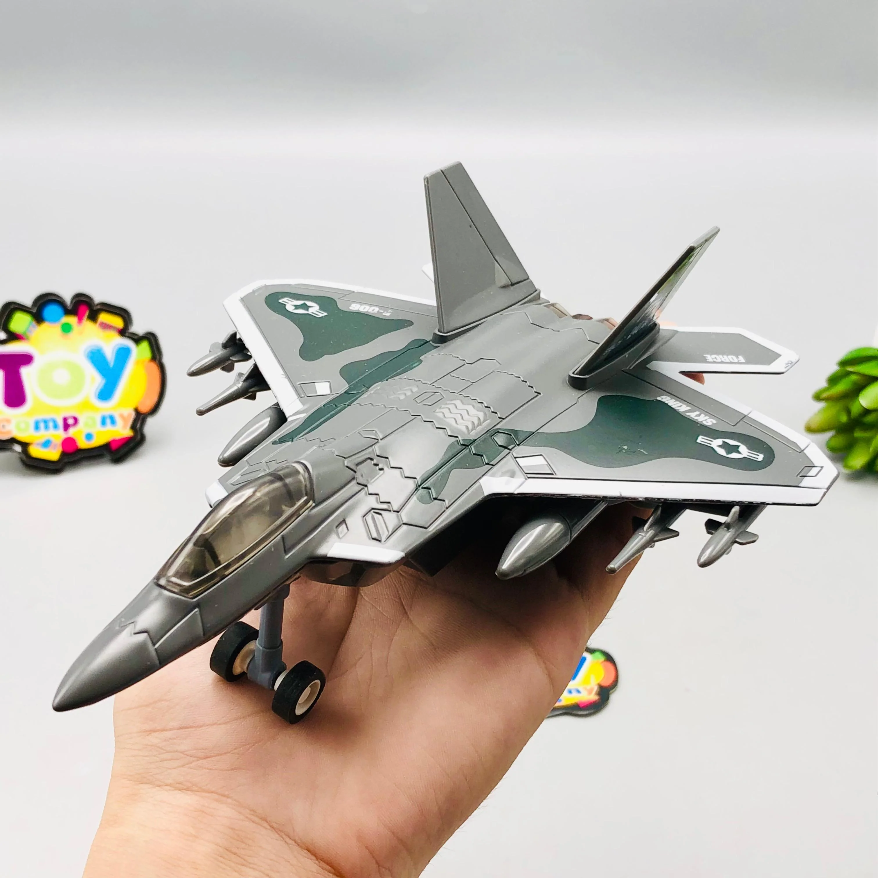 1:400 Diecast Pullback F-006 Fighter Jet Model - 1Pc - Image 6