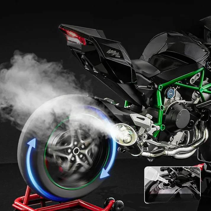 1:6 Diecast Kawasaki Ninja H2R Bootable Spray Bike - Image 7