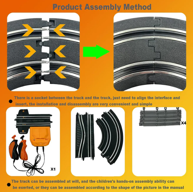 1:64 126cm Electric Elevator Slide Slot Car Racing Set - Image 5