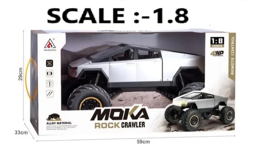 1:8 RC Alloy Tesla Pickup Rock Crawler Truck - Image 4