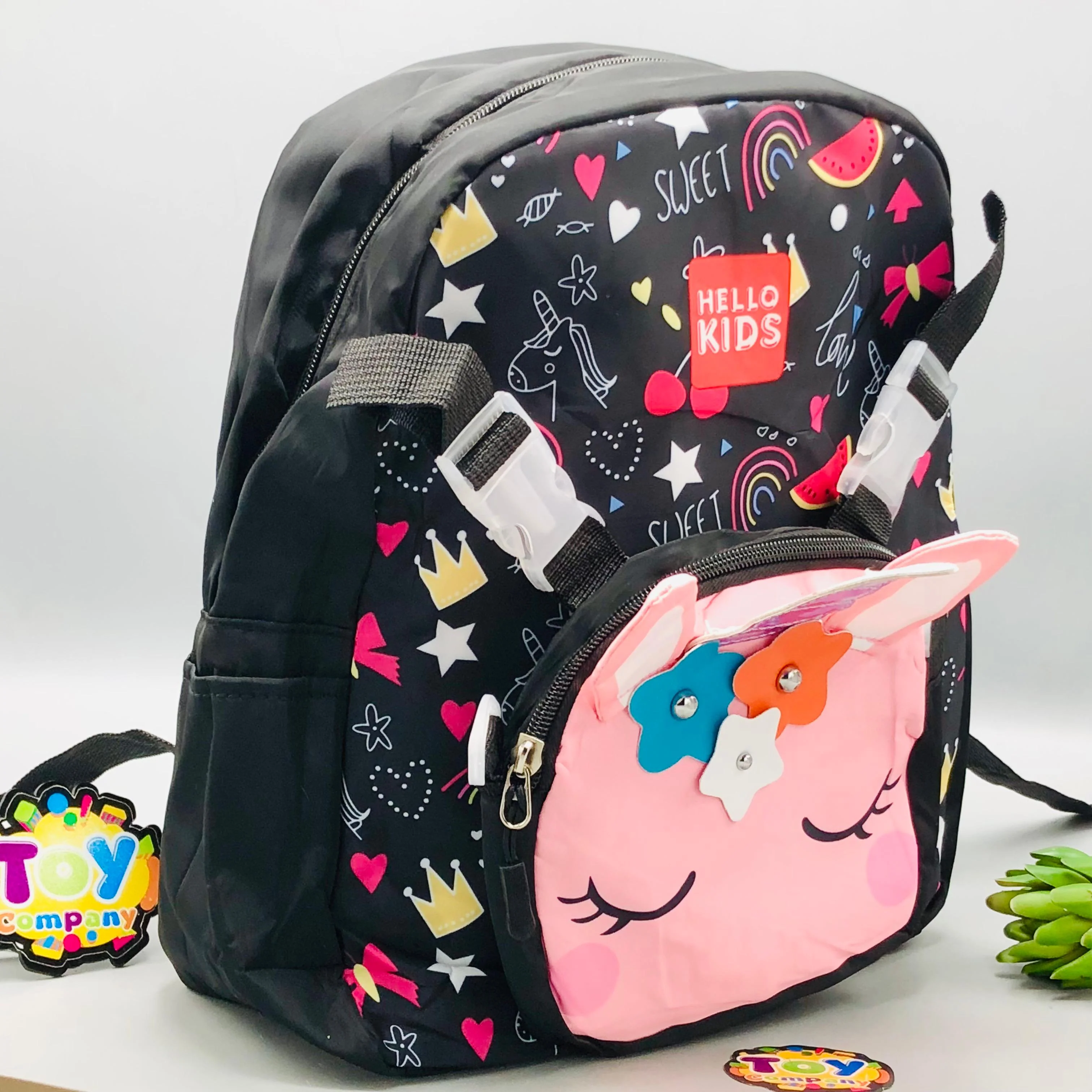 12* Inches Unicorn Themed Kids School Bag With Pocket - Image 3