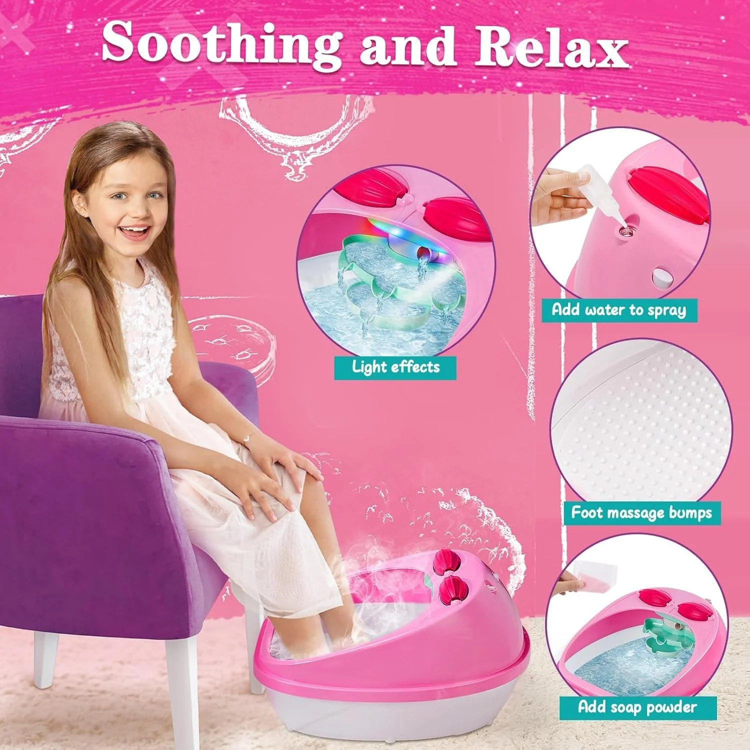 13Pcs Realistic Girls Magical Water Beads Soothing Foot Spa - Image 2