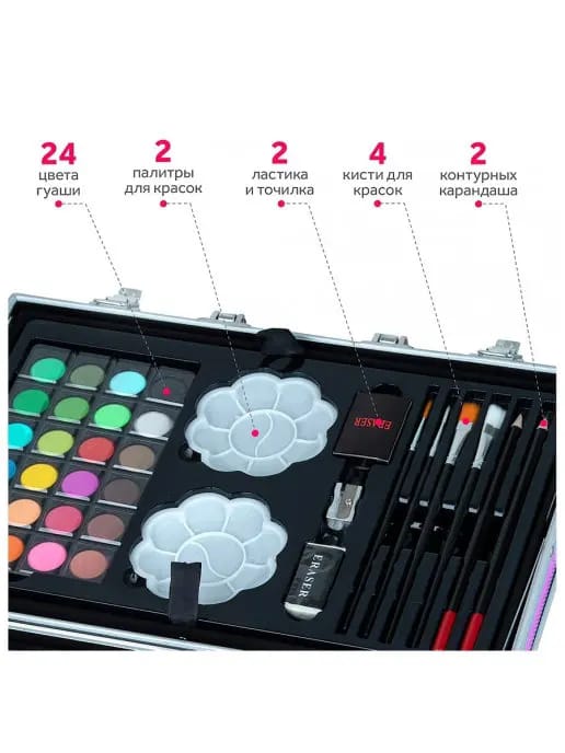 145Pcs Premium Space Themed Kids Painting Kit Briefcase - Image 10