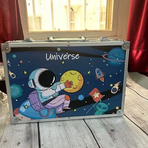 145Pcs Premium Space Themed Kids Painting Kit Briefcase - Image 11