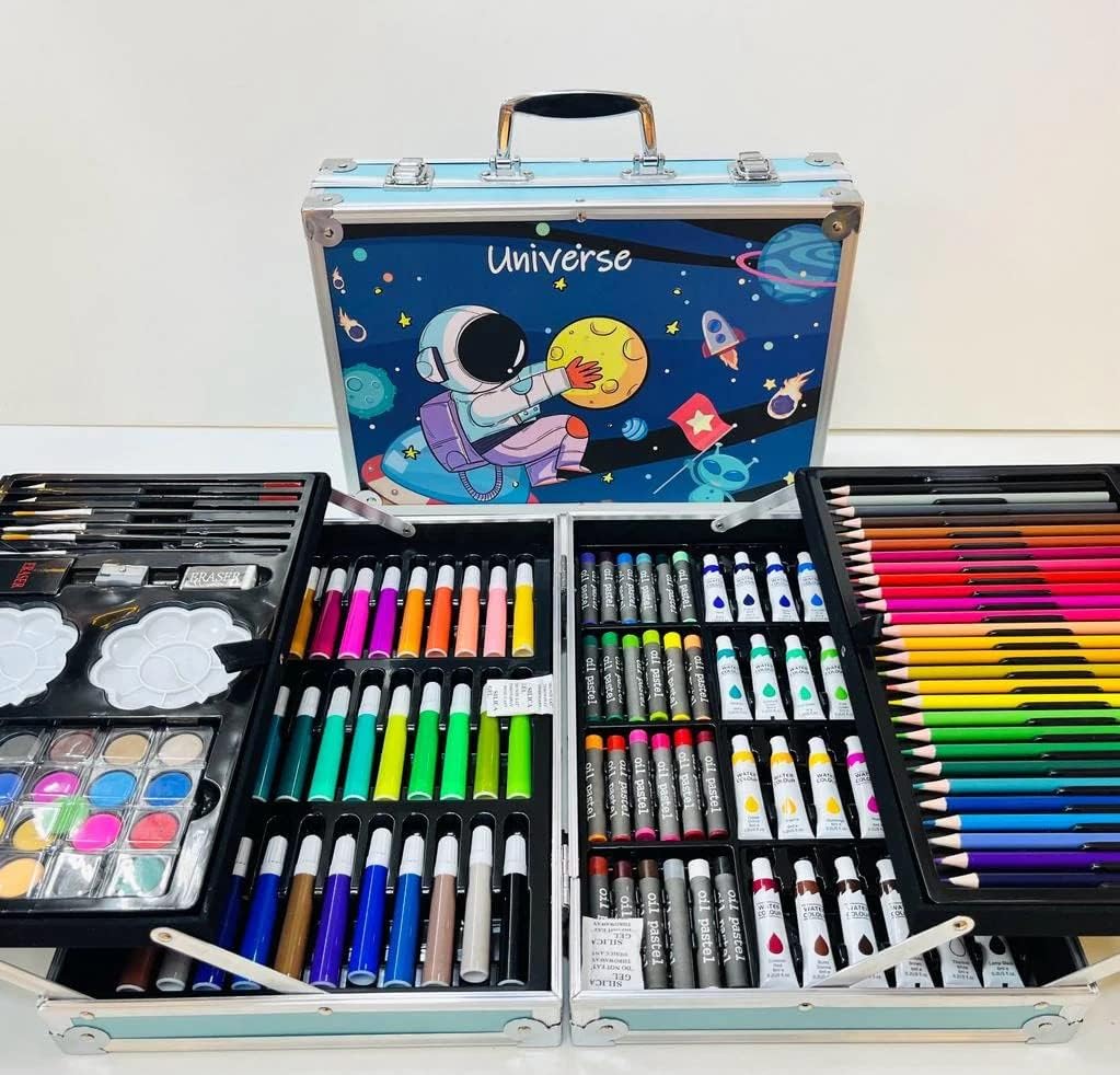 145Pcs Premium Space Themed Kids Painting Kit Briefcase - Image 12