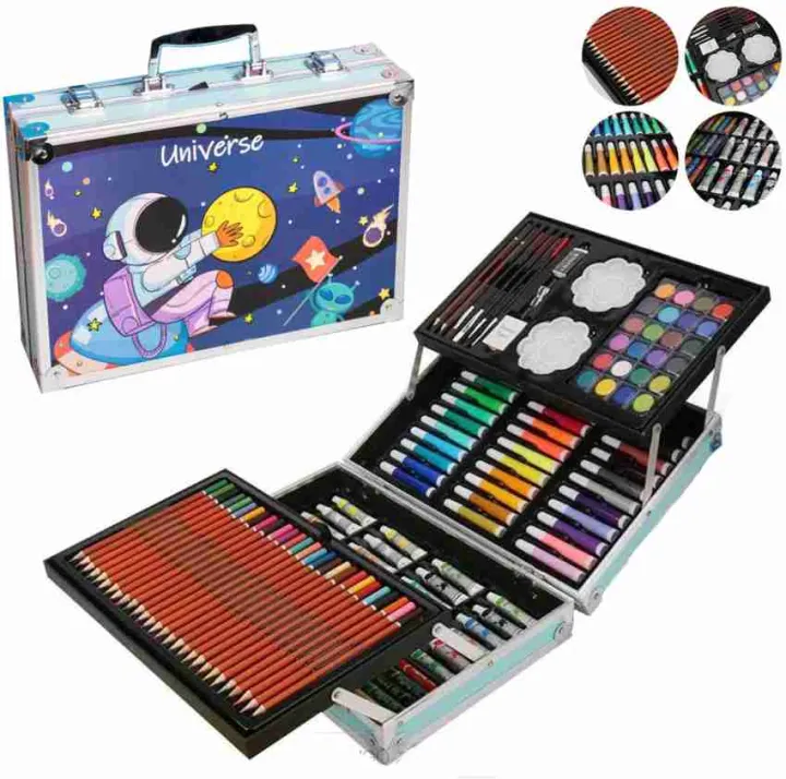 145Pcs Premium Space Themed Kids Painting Kit Briefcase - Image 13