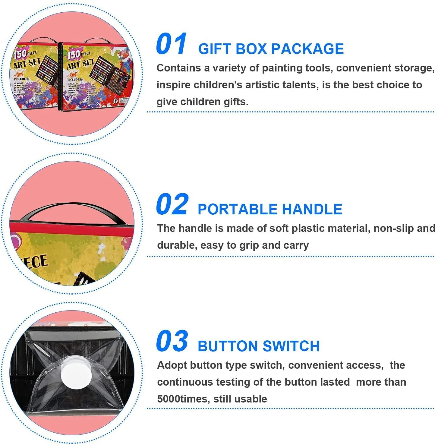 150Pcs Kids Premium Art Set - Image 4