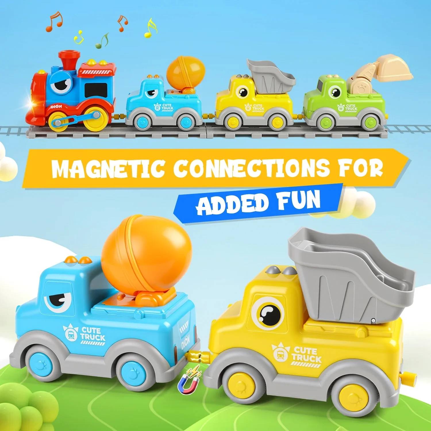 17Pcs Kids Dinosaur Train track Set With Smoke - Image 3