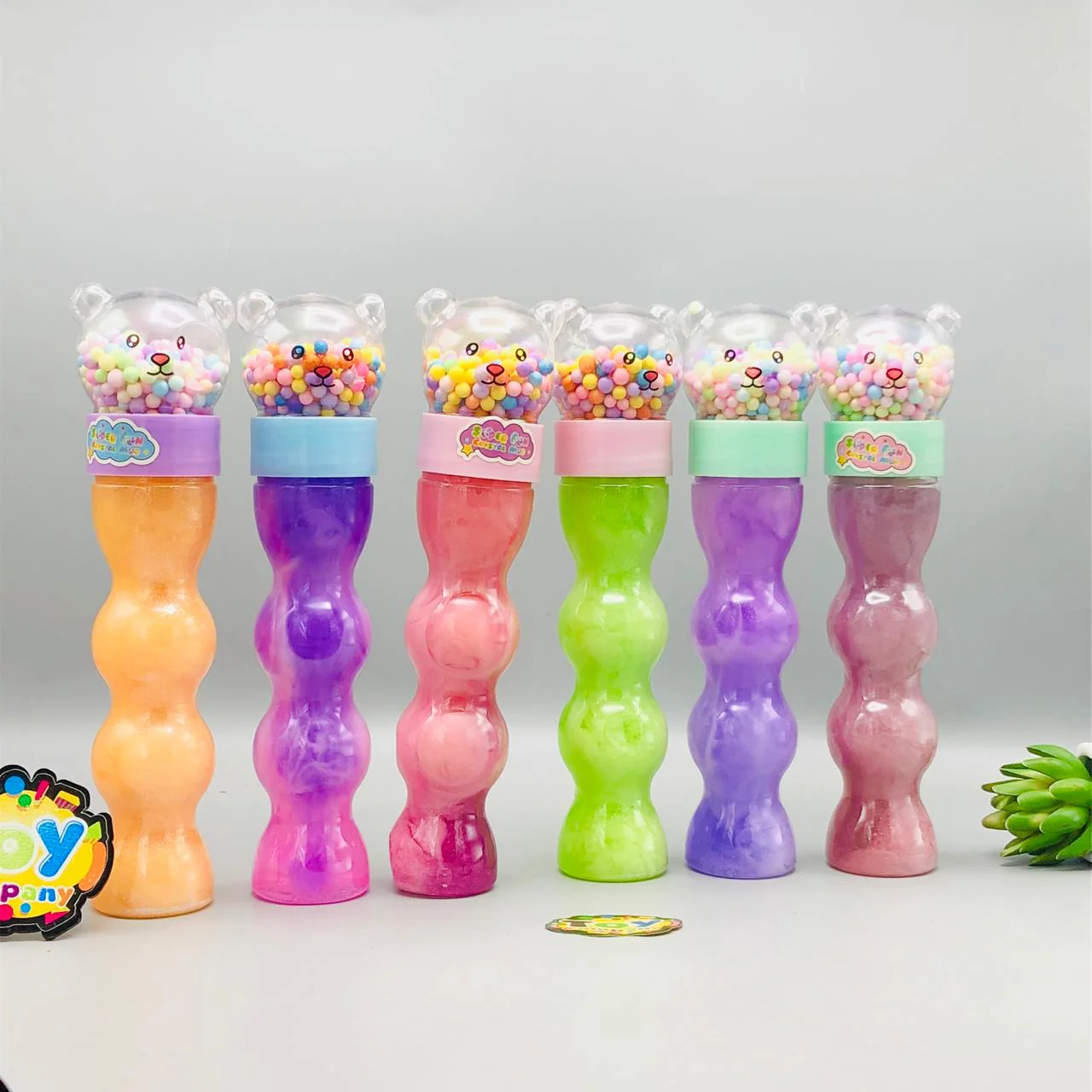 1Pc Bear Shape Snowflake Crystal Slime Mud Bottle - Image 5