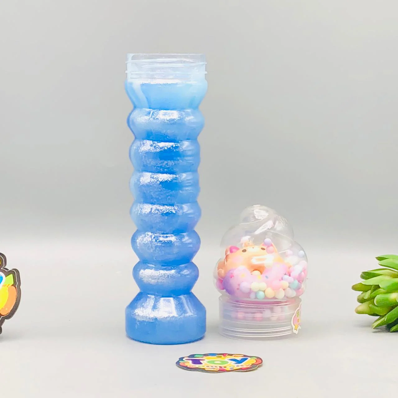 1Pc Squishy Snowflake Crystal Slime Mud Bottle - Image 2