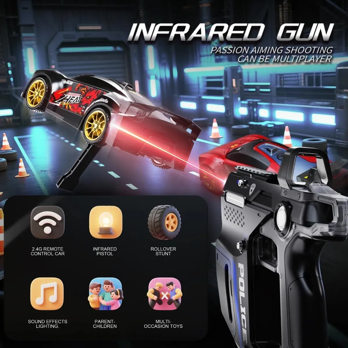 2.4G Infrared Laser Shooting Remote Control Racing Car - Image 6
