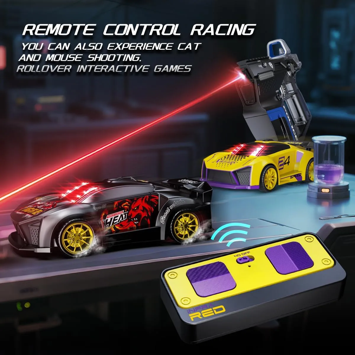 2.4G Infrared Laser Shooting Remote Control Racing Car - Image 7