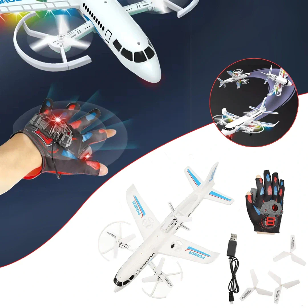2.4GHz Kinetic Sensing Glove Control Flying Airplane - Image 7