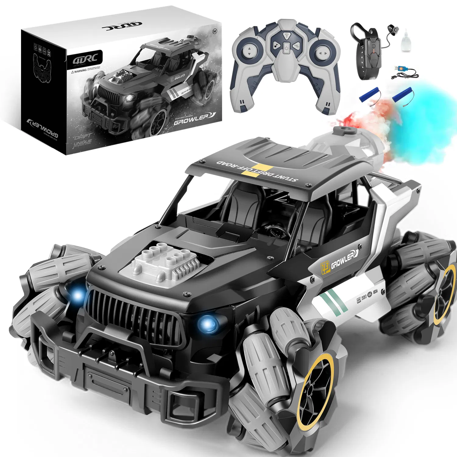 2.4GHz RC 4WD Growler Stunt Drift Car With Smoke - Image 6