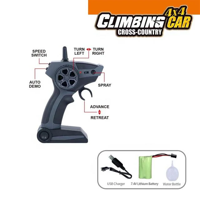 2.4GHz RC 4x4 Off-Road Climbing Spray Truck - Image 3