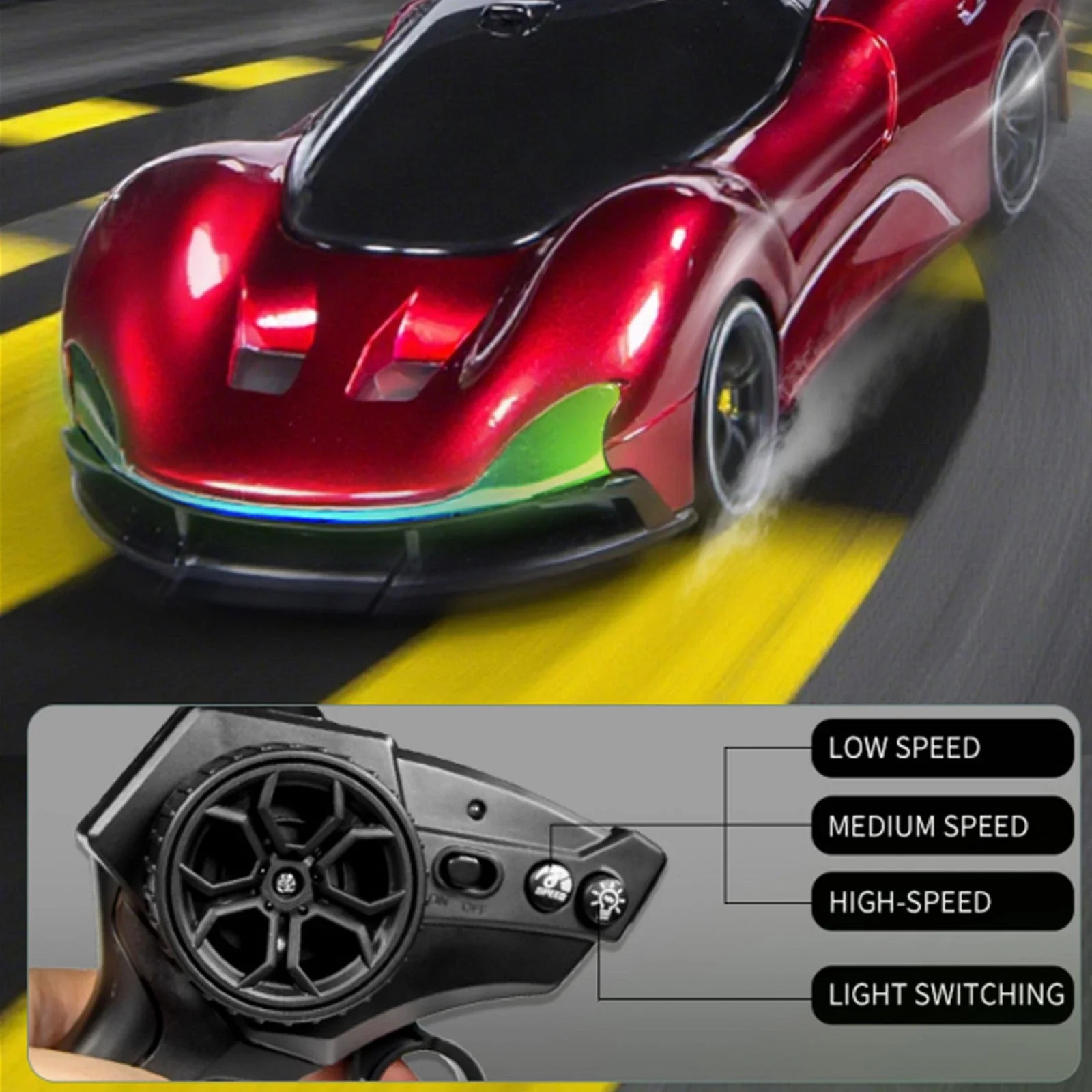2.4GHz RC Night Drift Car With RGB Lights - Image 3
