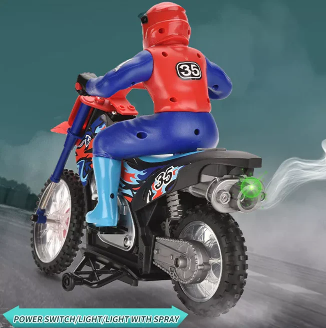 2.4GHz RC Stunt Spray Motorbike - Image 10