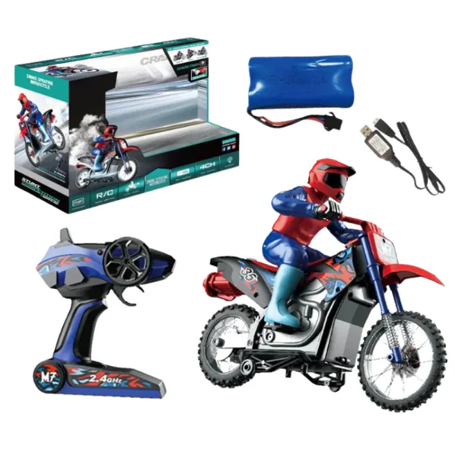 2.4GHz RC Stunt Spray Motorbike - Image 5