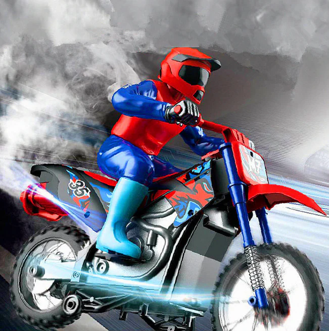 2.4GHz RC Stunt Spray Motorbike - Image 8